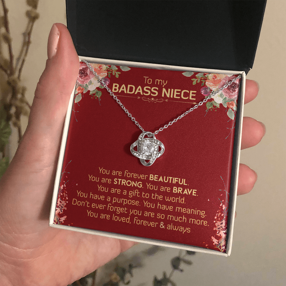 To My Badass Niece Necklace - Gift for Niece from Aunt, Uncle - JWshinee