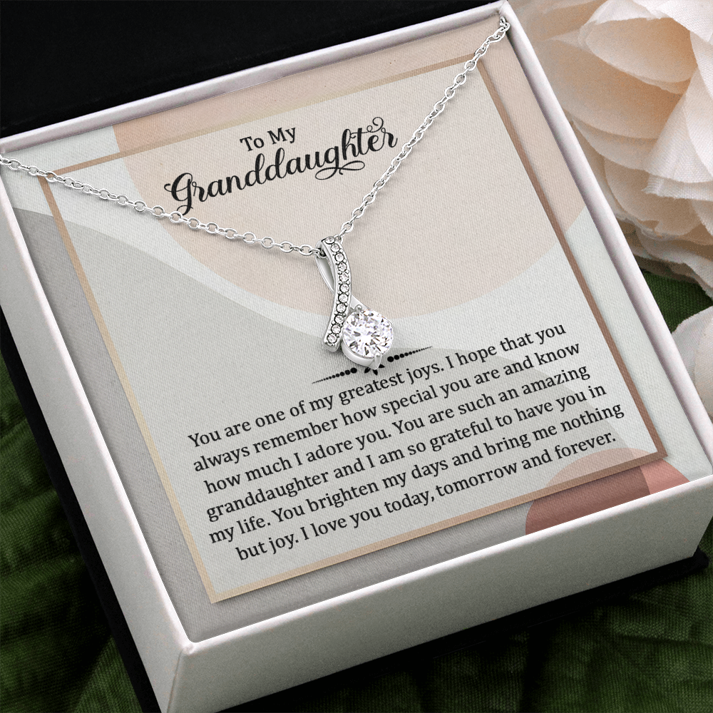 You Are One Of My Greatest Joys, To My Granddaughter Necklace, Birthday Gift For Granddaughter From Grandma, Alluring Beauty Necklace - JWshinee