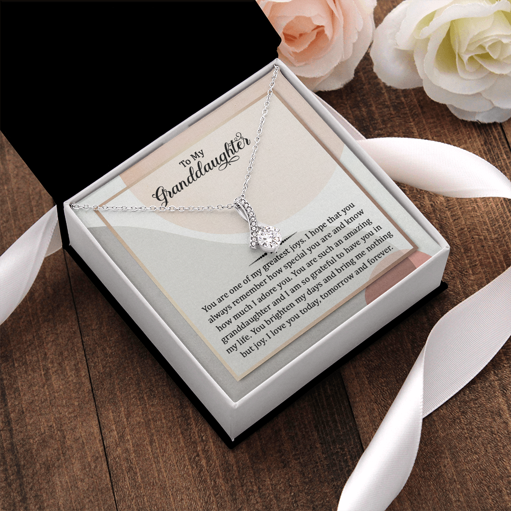 You Are One Of My Greatest Joys, To My Granddaughter Necklace, Birthday Gift For Granddaughter From Grandma, Alluring Beauty Necklace - JWshinee