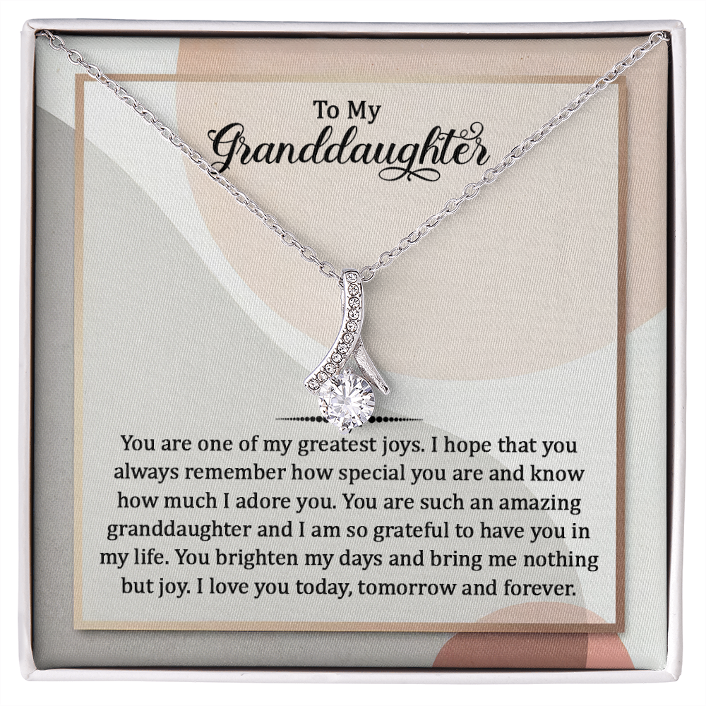 You Are One Of My Greatest Joys, To My Granddaughter Necklace, Birthday Gift For Granddaughter From Grandma, Alluring Beauty Necklace - JWshinee