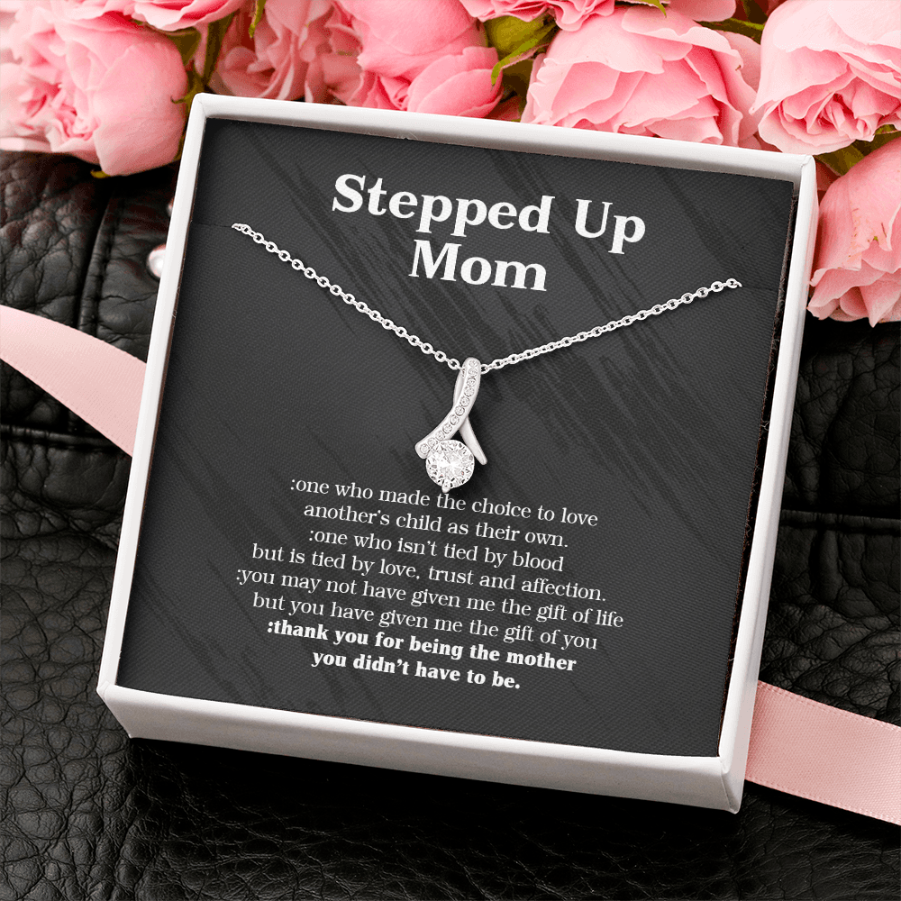 Mothers day Alluring Beauty Necklace for Stepmom - Thank you for being the mother you didn't have to be - JWshinee