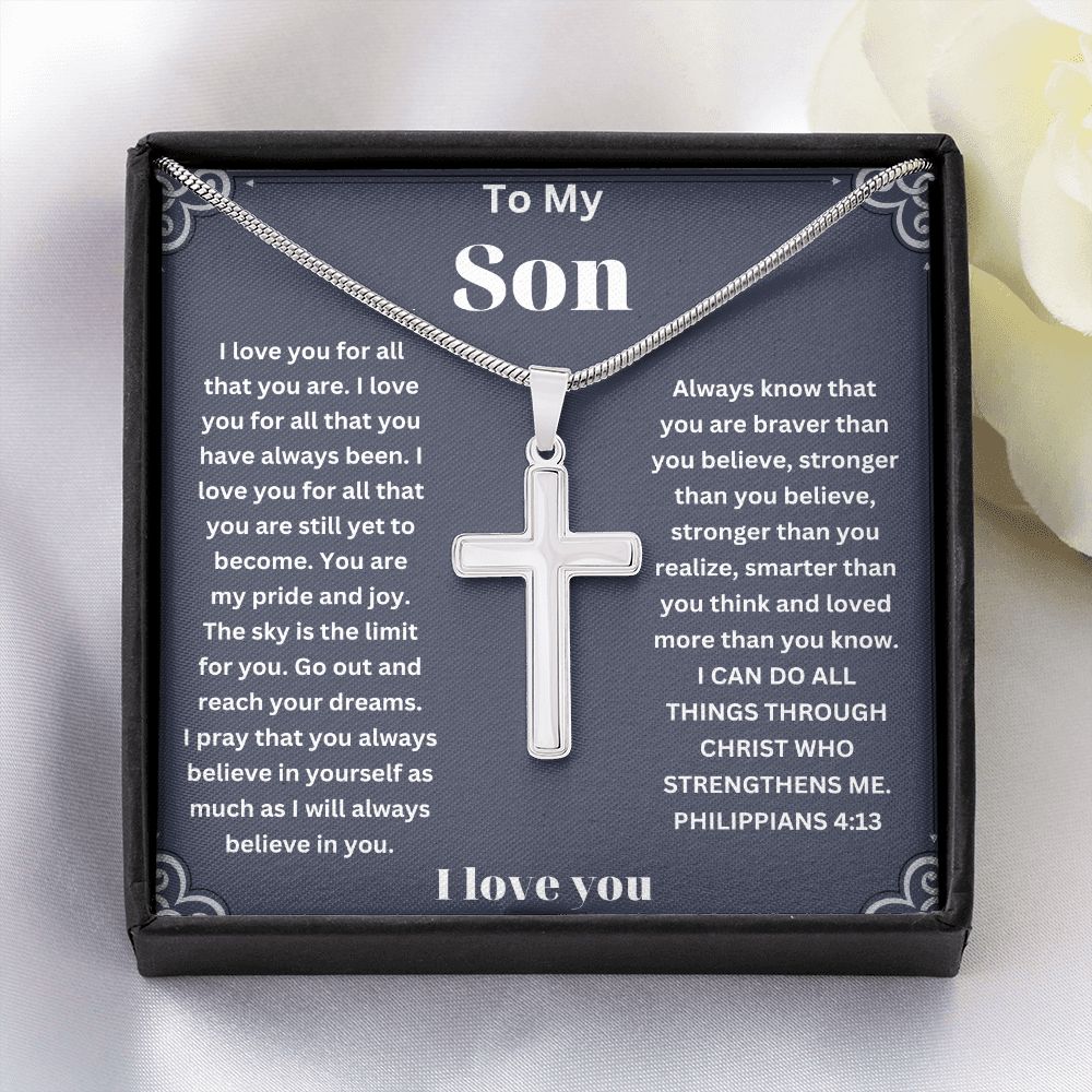 To My Amazing Son Necklace from Mom/Dad - A Treasured Keepsake for Your Beloved Son