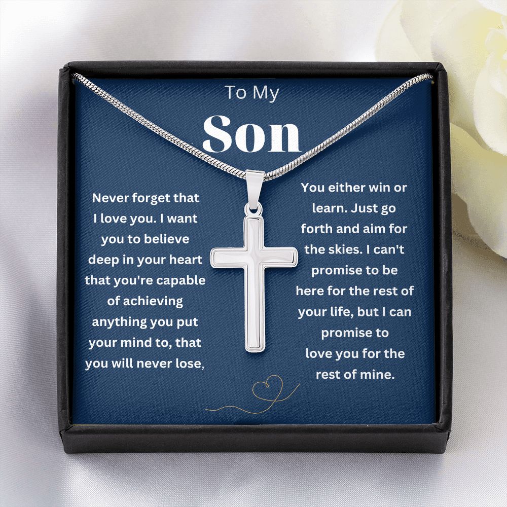 To My Amazing Son Necklace from Mom/Dad - A Meaningful Gift for Your Beloved Son