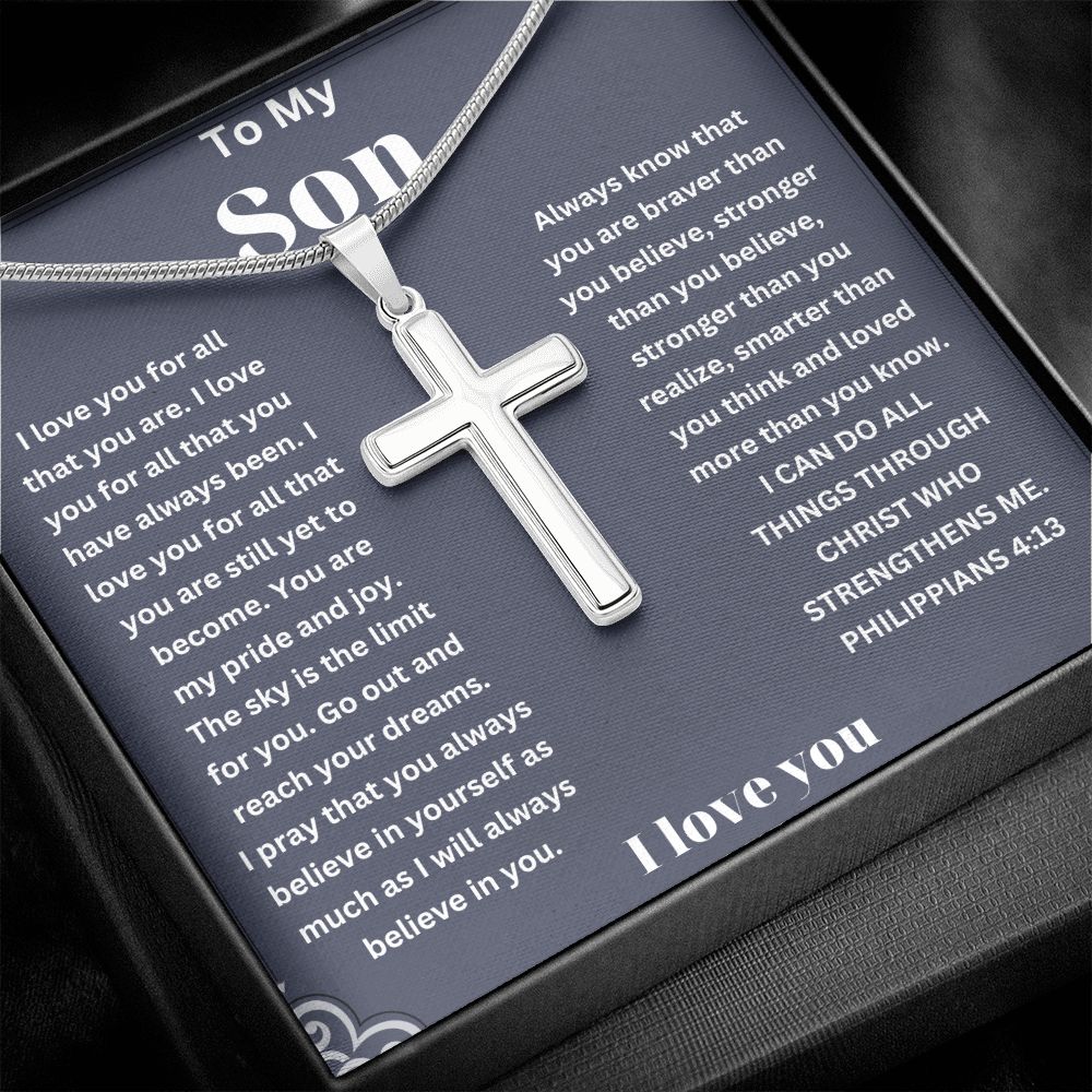 To My Amazing Son Necklace from Mom/Dad - A Treasured Keepsake for Your Beloved Son