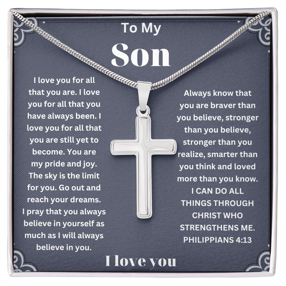 To My Amazing Son Necklace from Mom/Dad - A Treasured Keepsake for Your Beloved Son