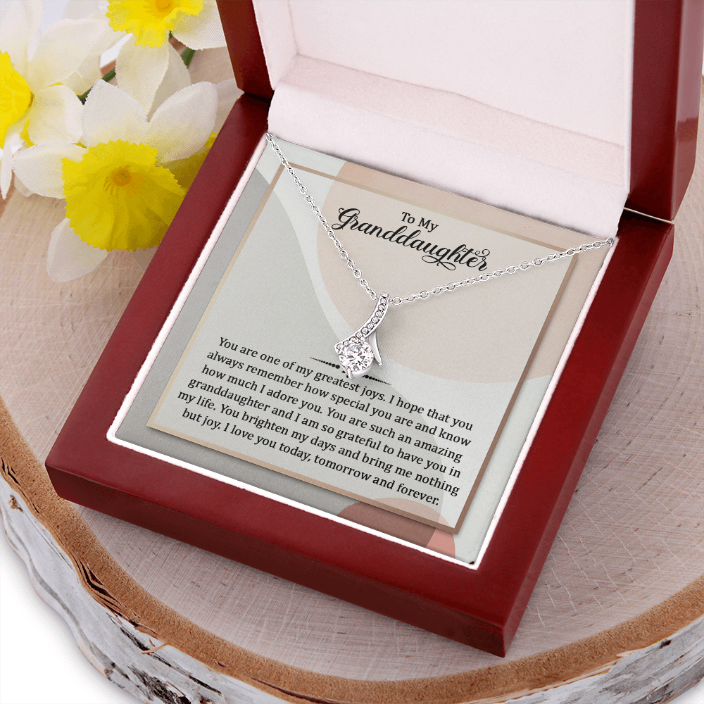 You Are One Of My Greatest Joys, To My Granddaughter Necklace, Birthday Gift For Granddaughter From Grandma, Alluring Beauty Necklace - JWshinee