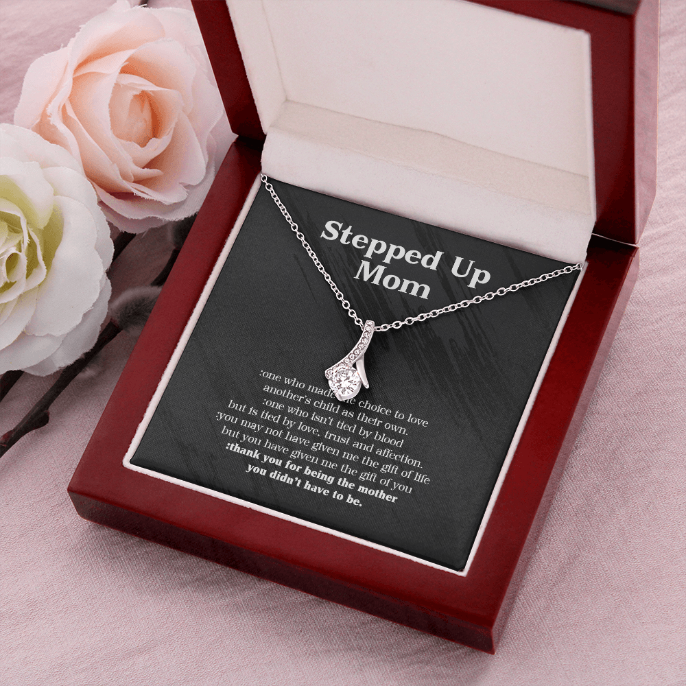 Mothers day Alluring Beauty Necklace for Stepmom - Thank you for being the mother you didn't have to be - JWshinee
