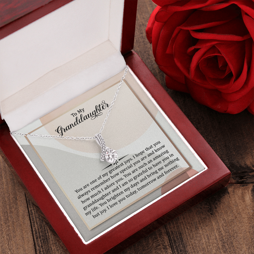 You Are One Of My Greatest Joys, To My Granddaughter Necklace, Birthday Gift For Granddaughter From Grandma, Alluring Beauty Necklace - JWshinee