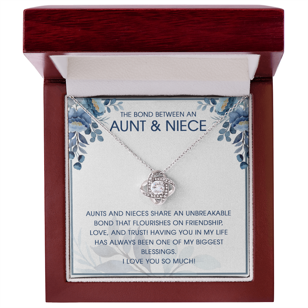 The Bond Between An Aunt & Niece Love Knot Necklace, Gift for Aunt from Daughter, Aunt And Niece Gift Jewelry - JWshinee
