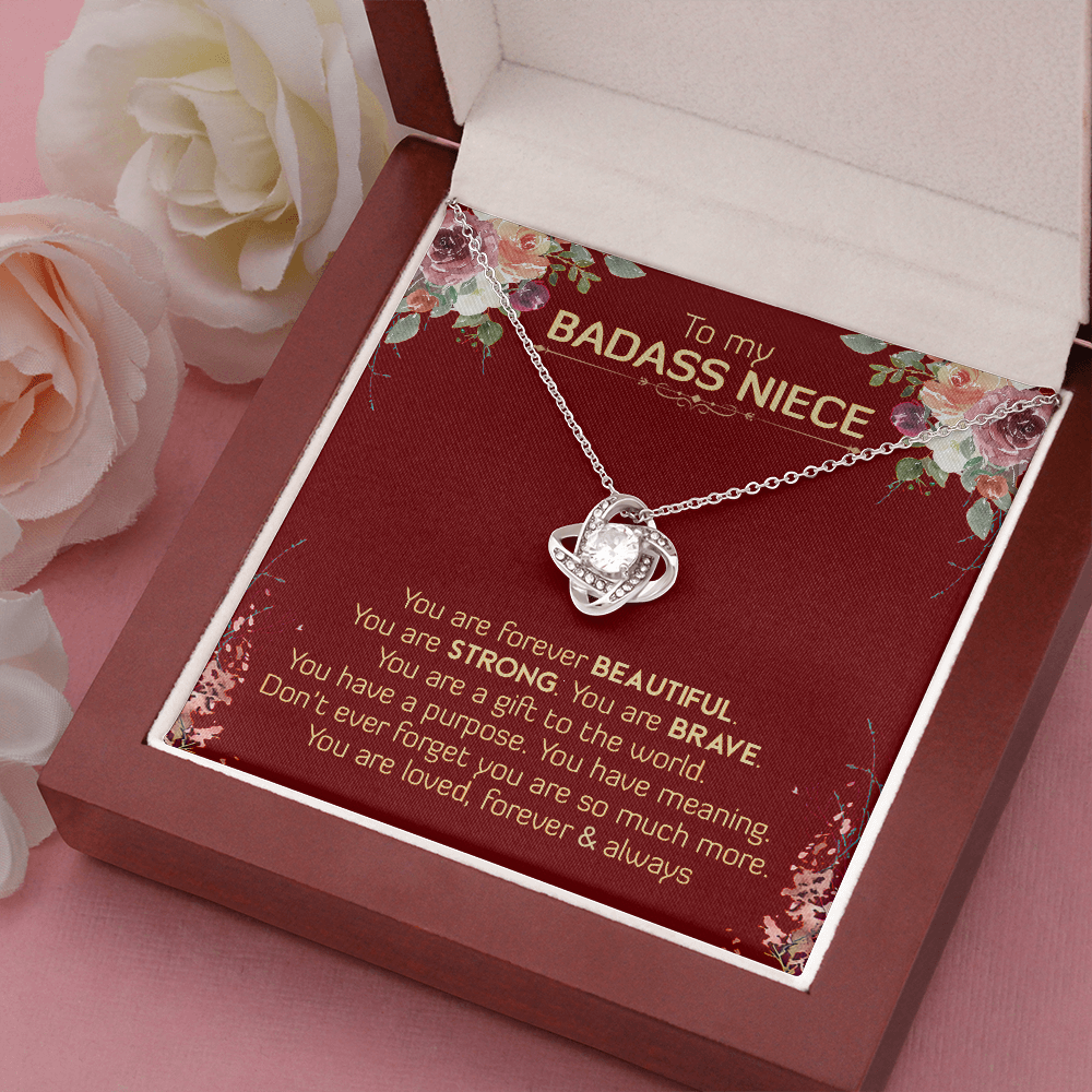 To My Badass Niece Necklace - Gift for Niece from Aunt, Uncle - JWshinee