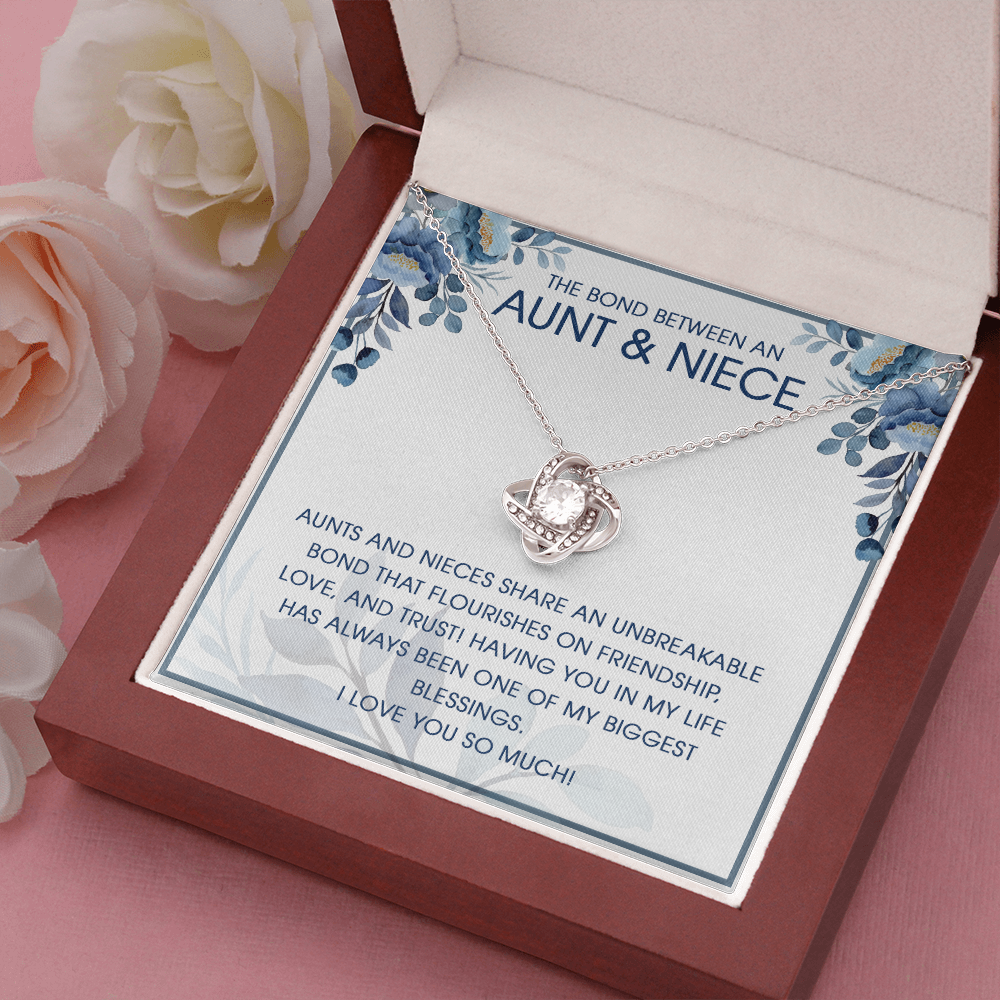 The Bond Between An Aunt & Niece Love Knot Necklace, Gift for Aunt from Daughter, Aunt And Niece Gift Jewelry - JWshinee