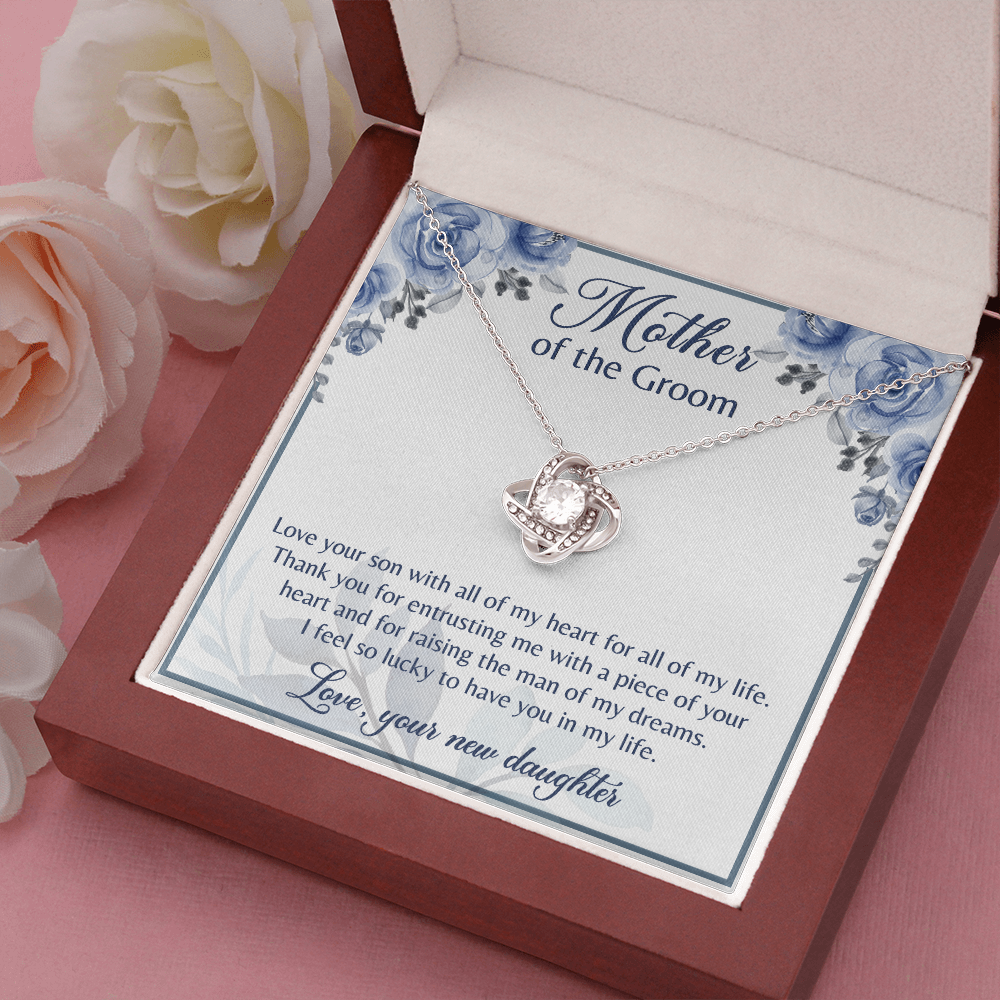 Mother of The Groom Love Knot Necklace, Gift for Mother In Law - JWshinee