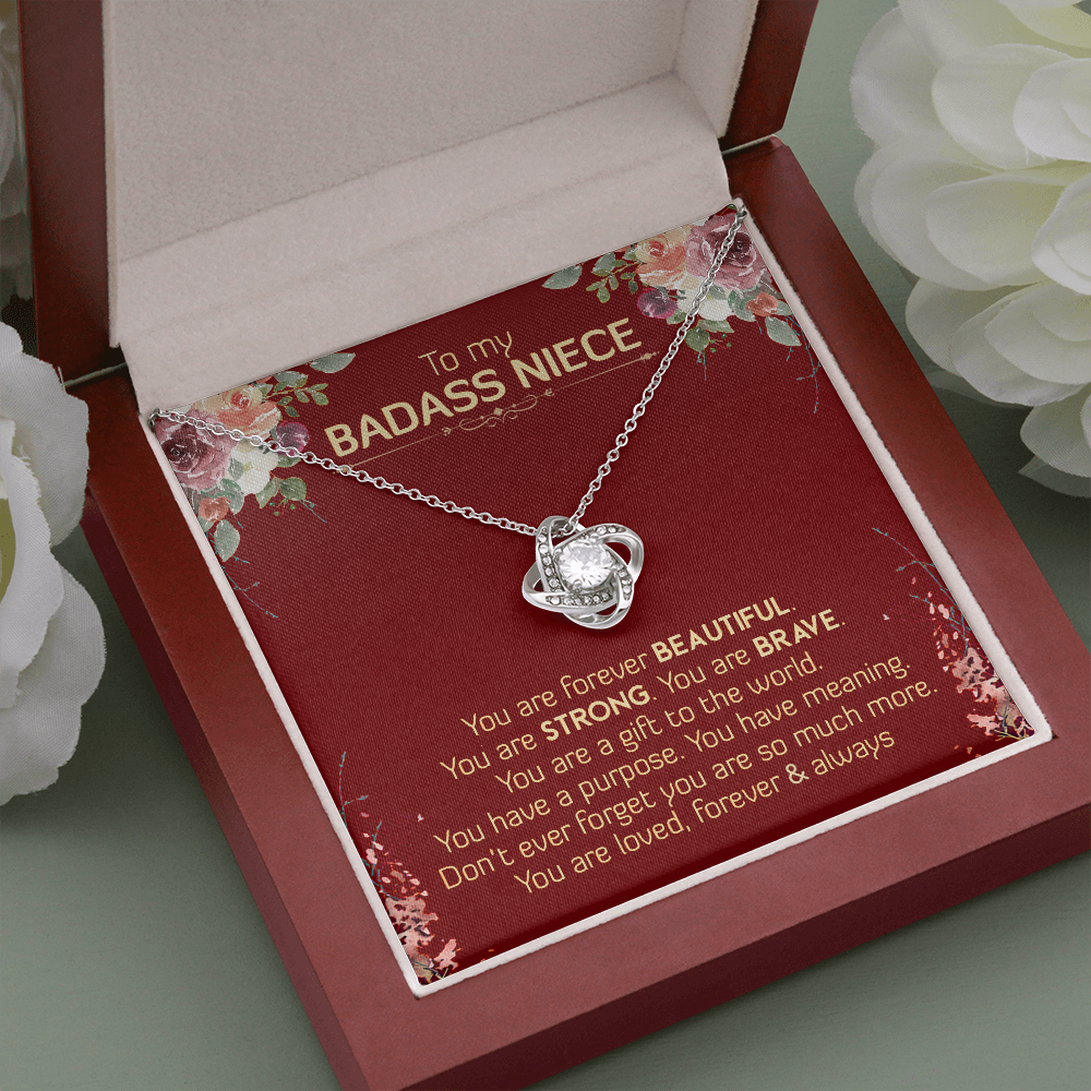 To My Badass Niece Necklace - Gift for Niece from Aunt, Uncle - JWshinee