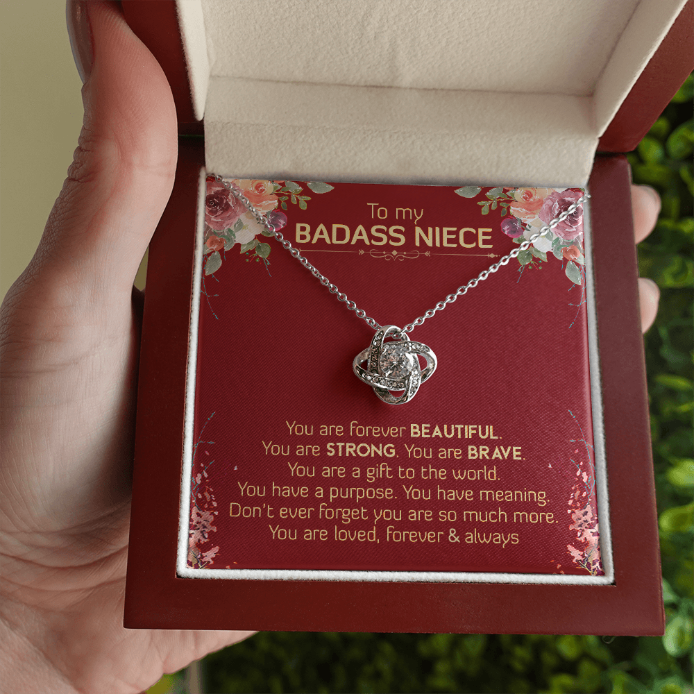 To My Badass Niece Necklace - Gift for Niece from Aunt, Uncle - JWshinee