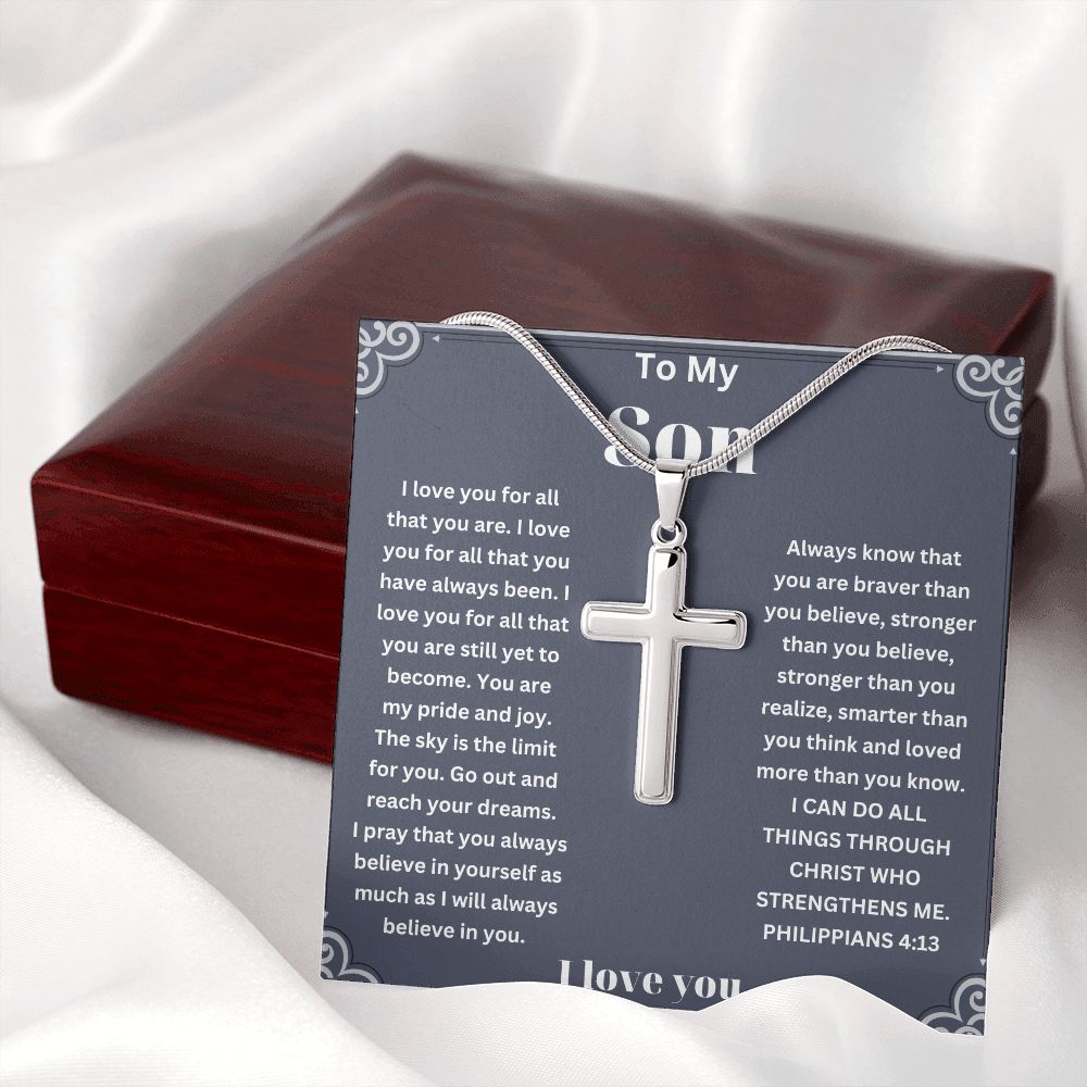 To My Amazing Son Necklace from Mom/Dad - A Treasured Keepsake for Your Beloved Son