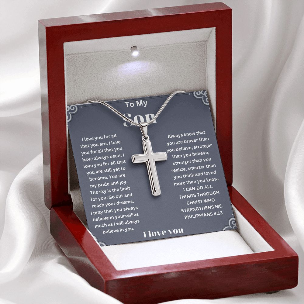 To My Amazing Son Necklace from Mom/Dad - A Treasured Keepsake for Your Beloved Son