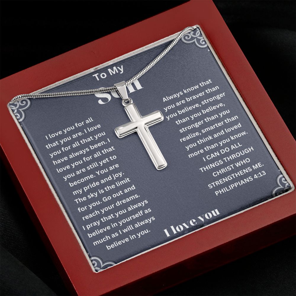 To My Amazing Son Necklace from Mom/Dad - A Treasured Keepsake for Your Beloved Son