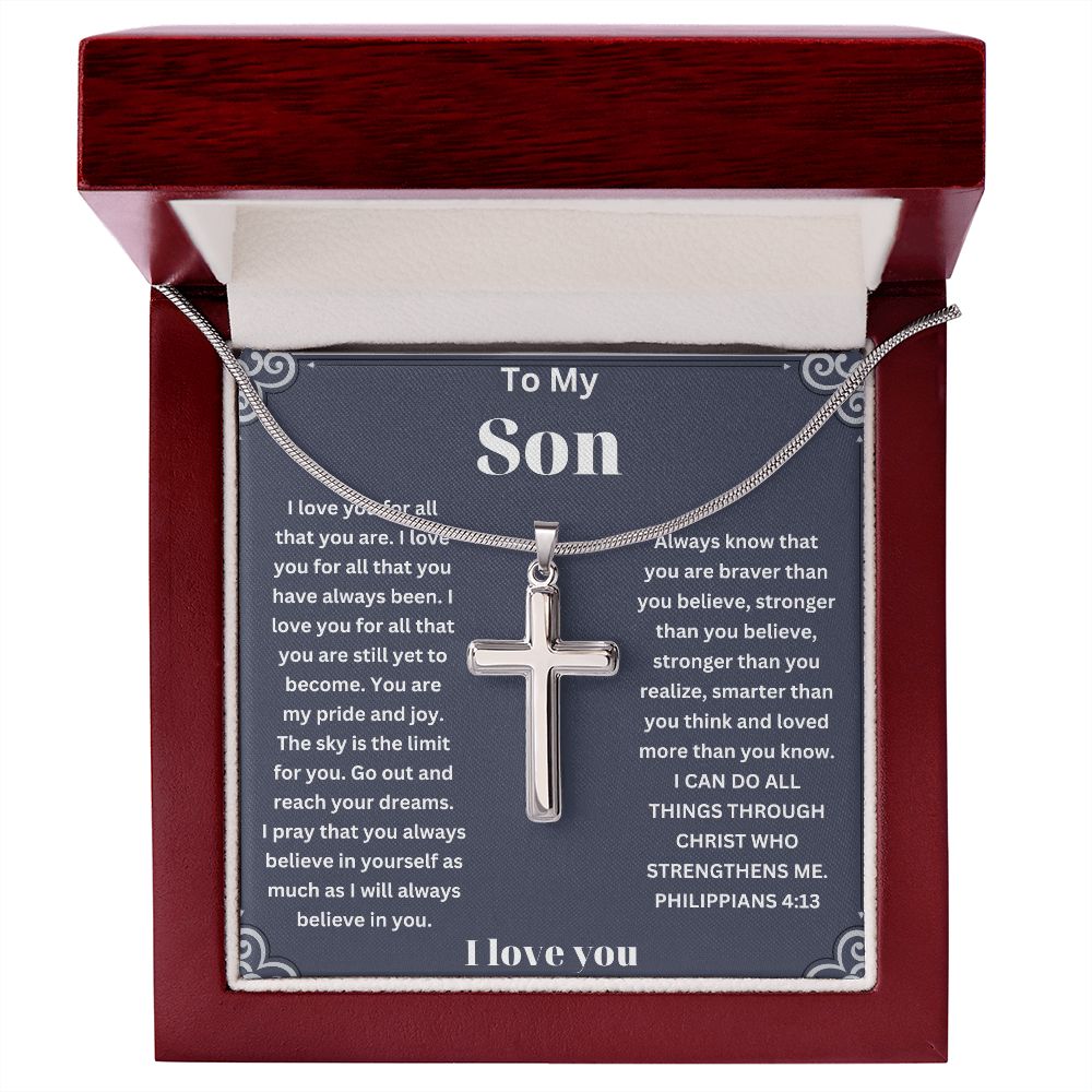 To My Amazing Son Necklace from Mom/Dad - A Treasured Keepsake for Your Beloved Son