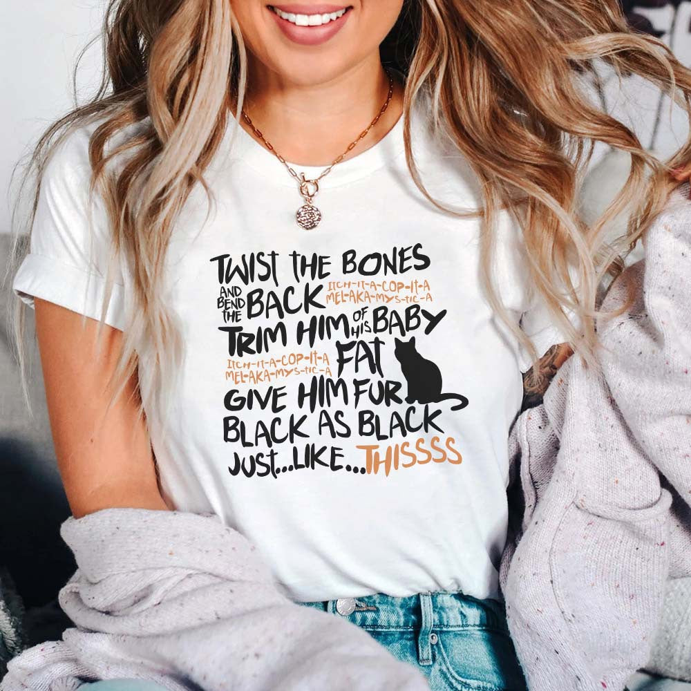 Twist The Bones Shirt Gift For Halloween, Halloween Cat Shirt, Spooky Season Sweatshirt