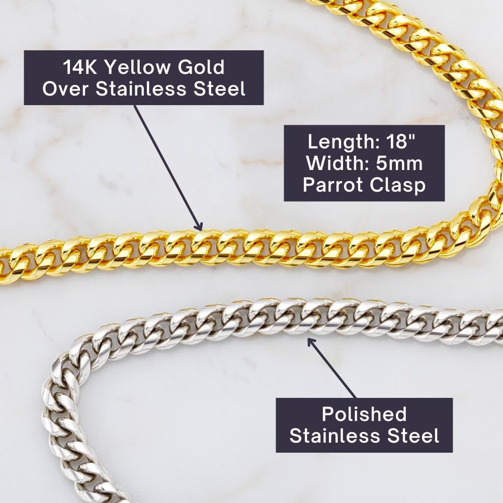 Cuban Necklace Gift for him - I have and I always will, honestly, truly, completely - JWshinee