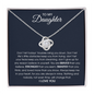 To My Daughter Don't Let Todays' Troubles Bring You Down Love Knot Necklace, Gift For Daughter - JWshinee
