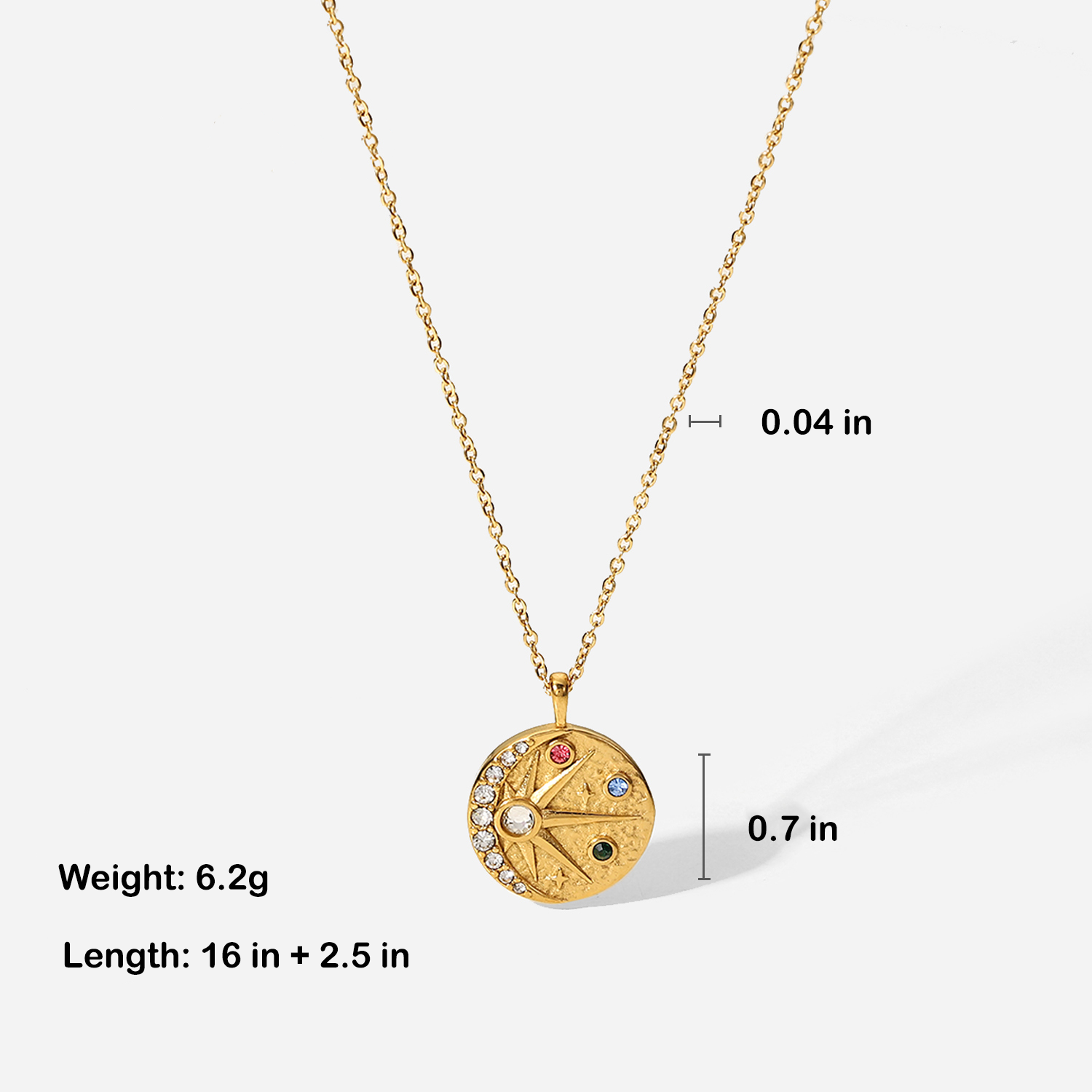 Never Forgot That You Are Sunshine Sun Moon Necklace - Gift For Daughter From Mom - JWshinee