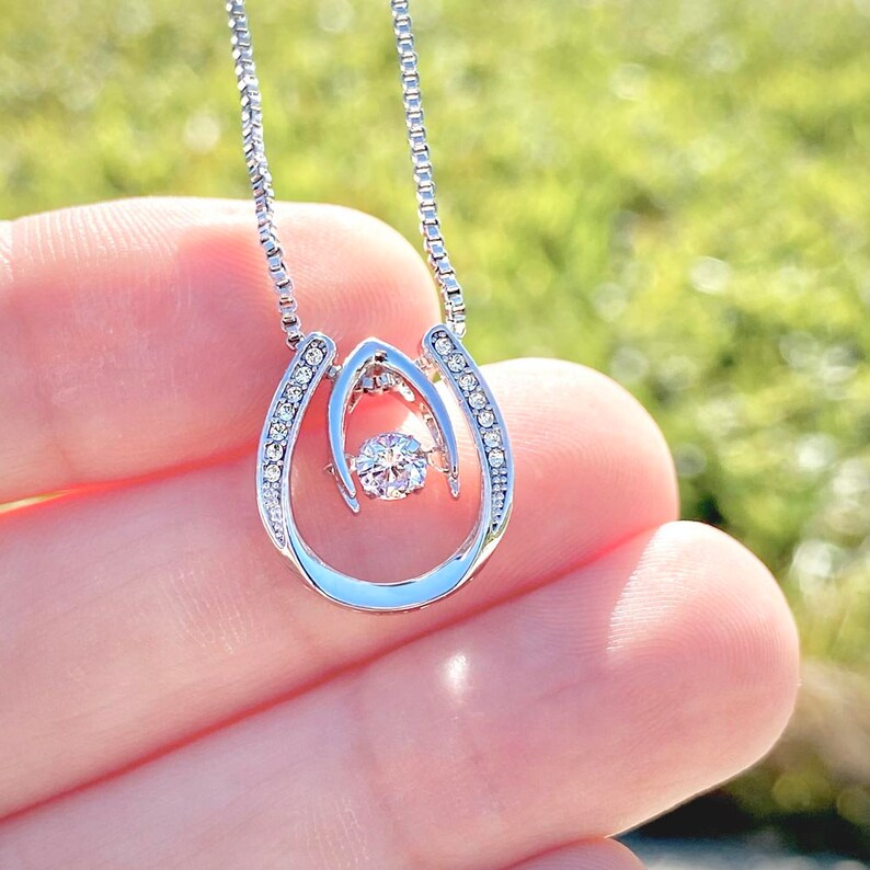 To My Horse Loving Mum, Lucky Horseshoe Necklace Gift for Mum, Gift Idea for Country Cowgirl