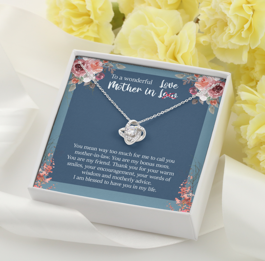 To My Wonderful Mother In Law Necklace, Gift to Mother-in-Law for Christmas Birthday Mother's Day