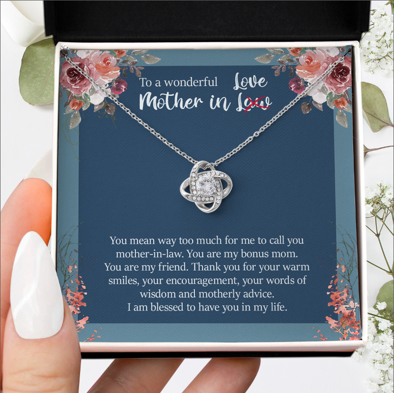 To My Wonderful Mother In Law Necklace, Gift to Mother-in-Law for Christmas Birthday Mother's Day