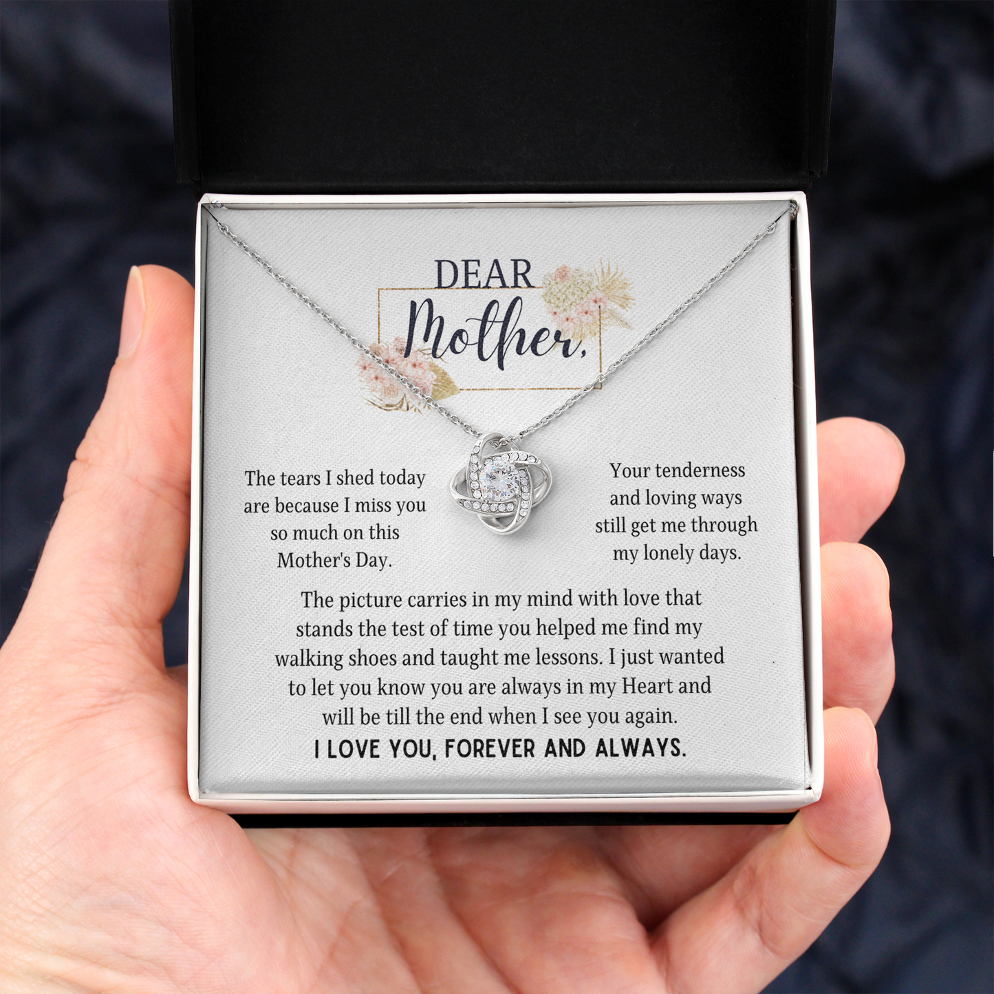 Gift for mother- The tears I shed today are because I miss you so much on this Mother's day - JWshinee