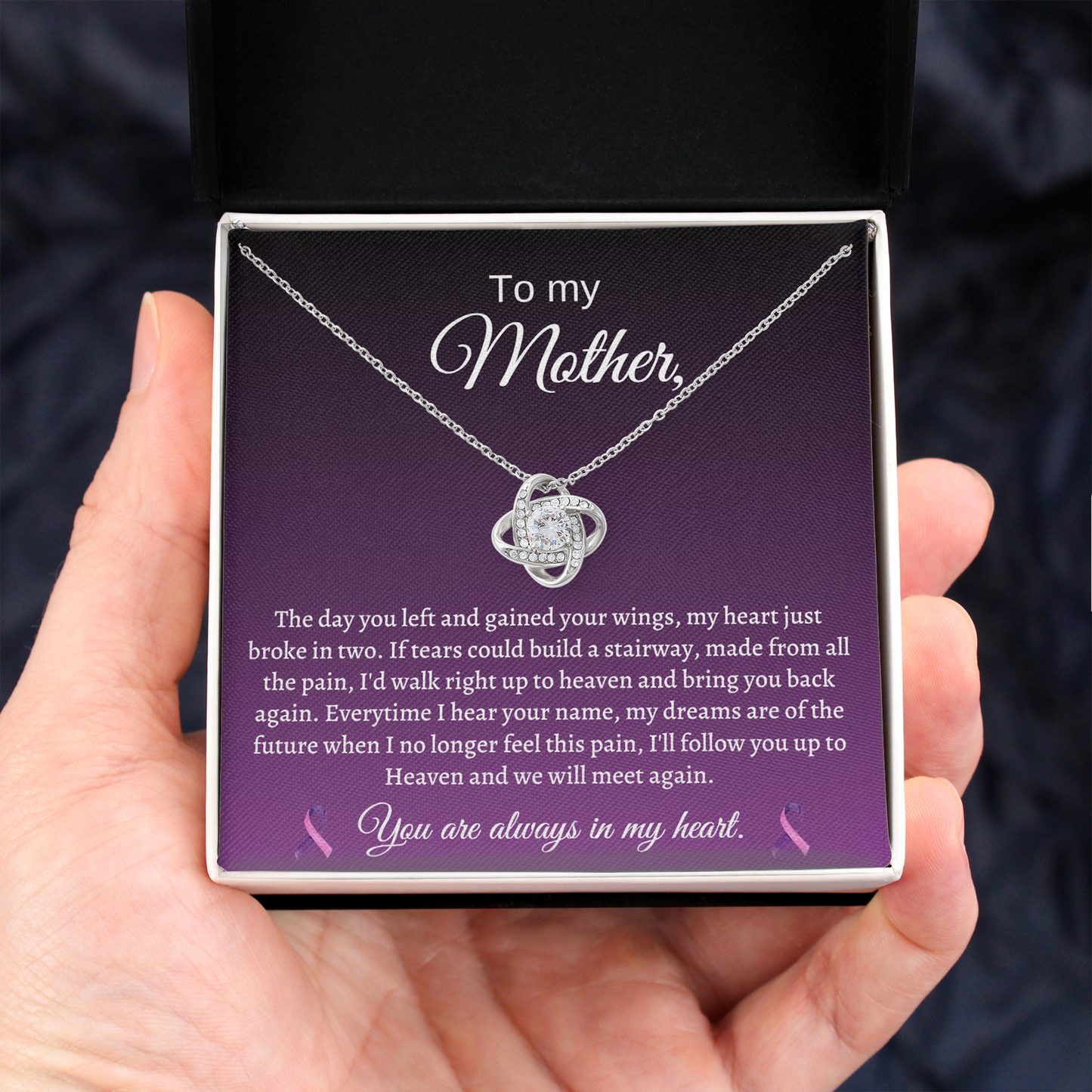 Gift for daughter loss of mother- I'll follow you up to heaven and we will meet again - JWshinee