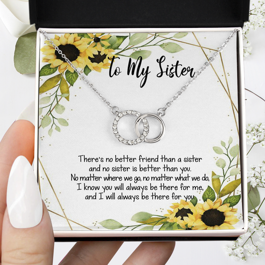 There's No Better Friend Than A Sister, Sister Pair Necklace, Birthday Gift For Sister, Matching Sister Necklaces