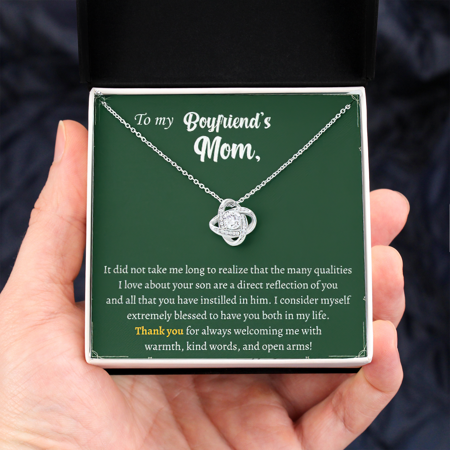 Gift for Boyfriend's Mom- Thank you for always welcoming me with warmth, kind words - JWshinee