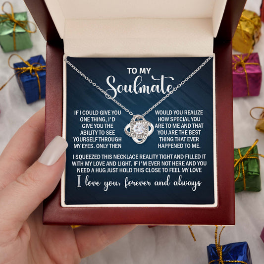 To My Soulmate Necklace Gift for Her on Anniversary, Birthday, Christmas, New Year & more
