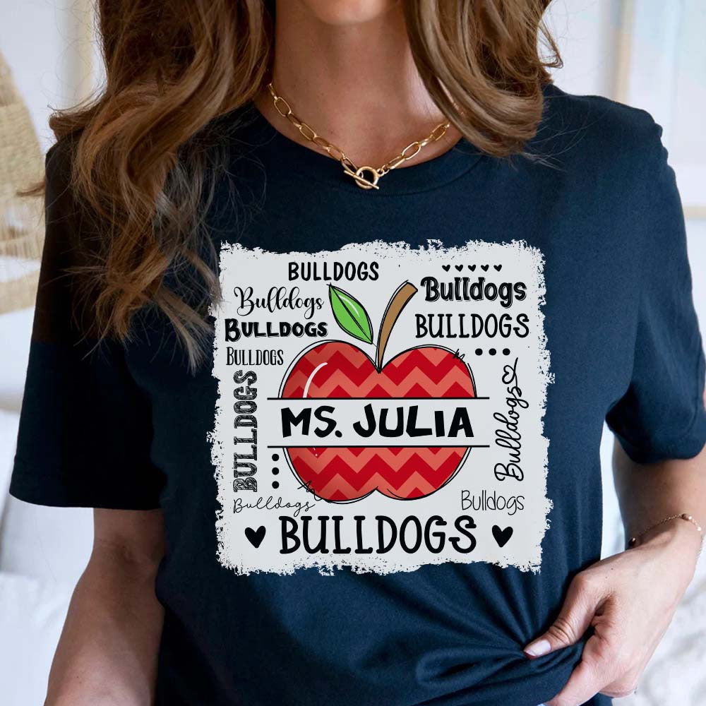 Personalized Teacher Shirt, Gifts for Teacher, Customize School Mascot, Cute Teacher Shirt, Back to School Tee