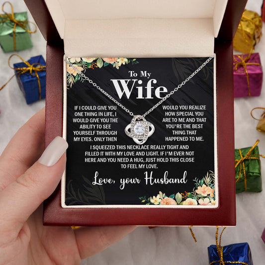 To My Wife Necklace Gift for Her on Anniversary, Birthday, Christmas, New Year & more
