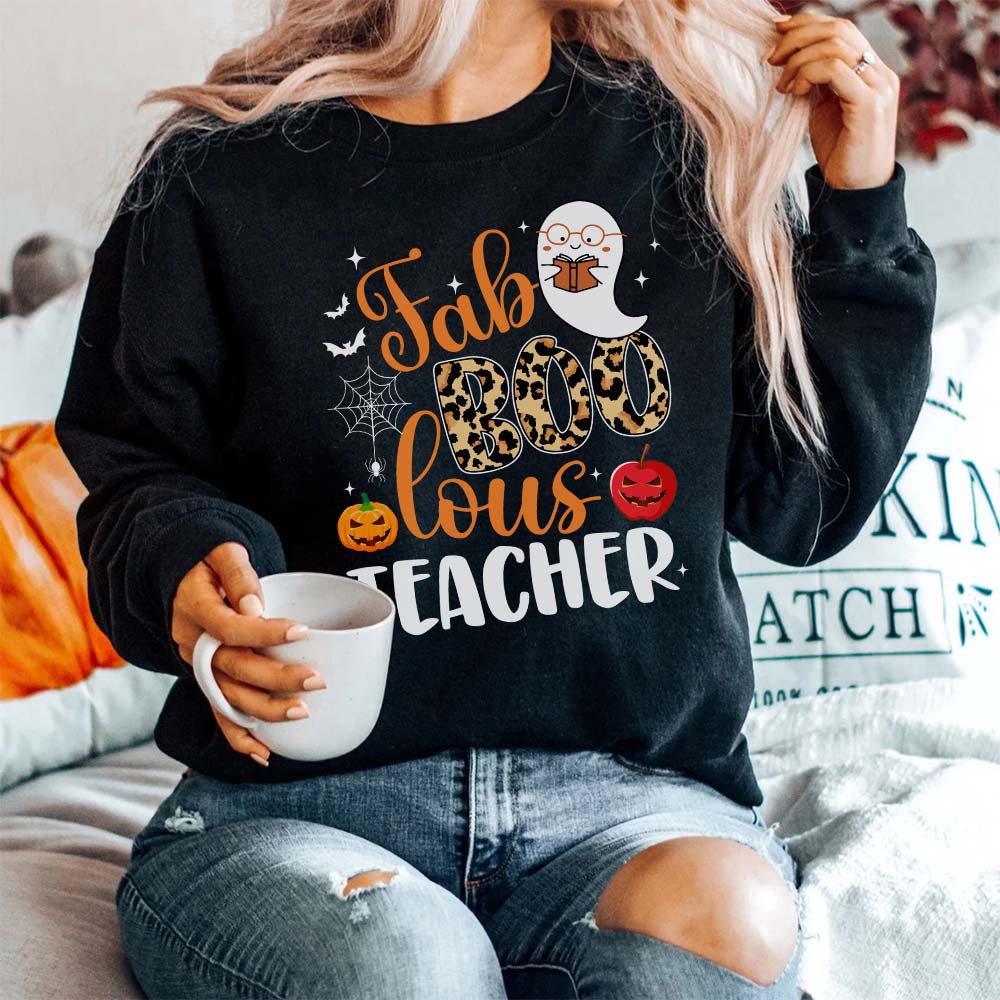 Halloween Faboolous Boo Teacher Shirt, Halloween Teach Shirt, Halloween Gift