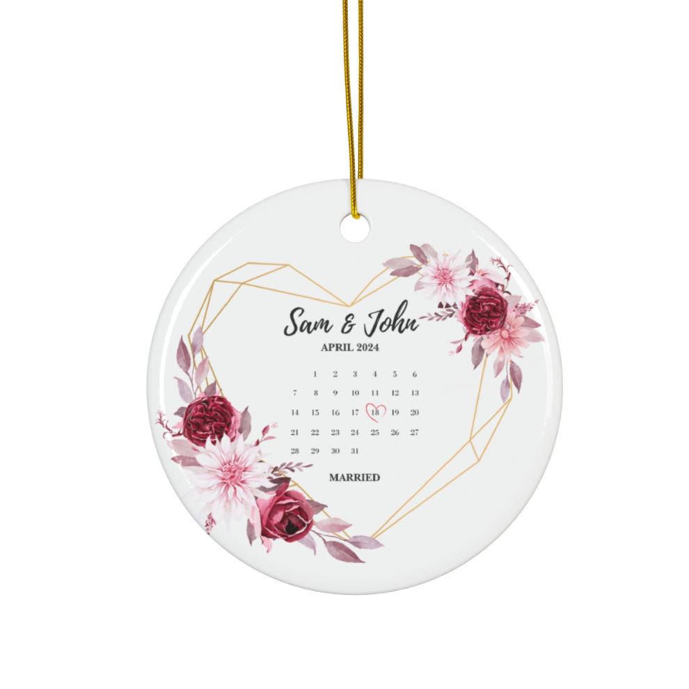 2024 Personalized First Christmas Married Ornament