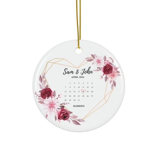 2024 Personalized First Christmas Married Ornament