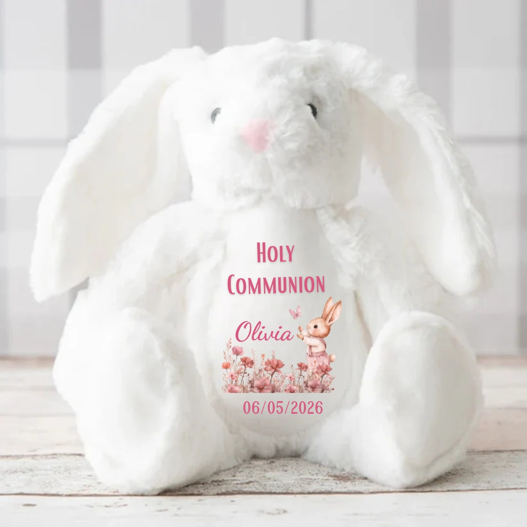 Holy Communion Personalized Stuffed Bunny
