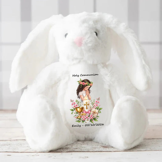 Holy Communion Gift Custom Name/Date Stuffed Bunny