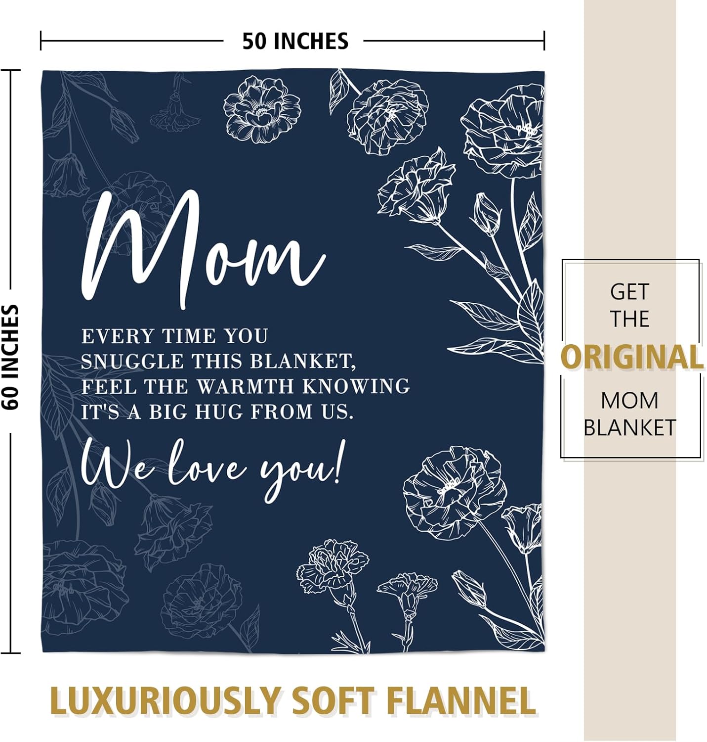 We Love You Mom Blanket