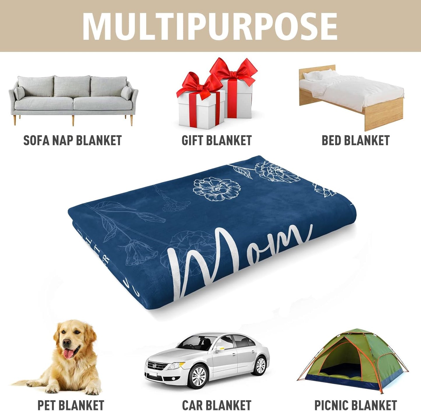 We Love You Mom Blanket