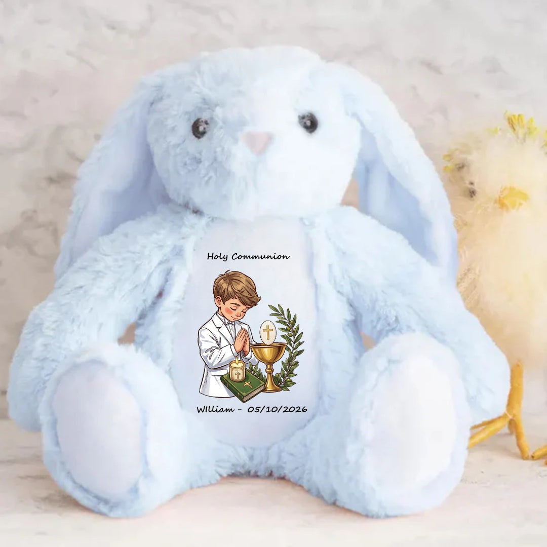 Holy Communion Gift Custom Name/Date Stuffed Bunny