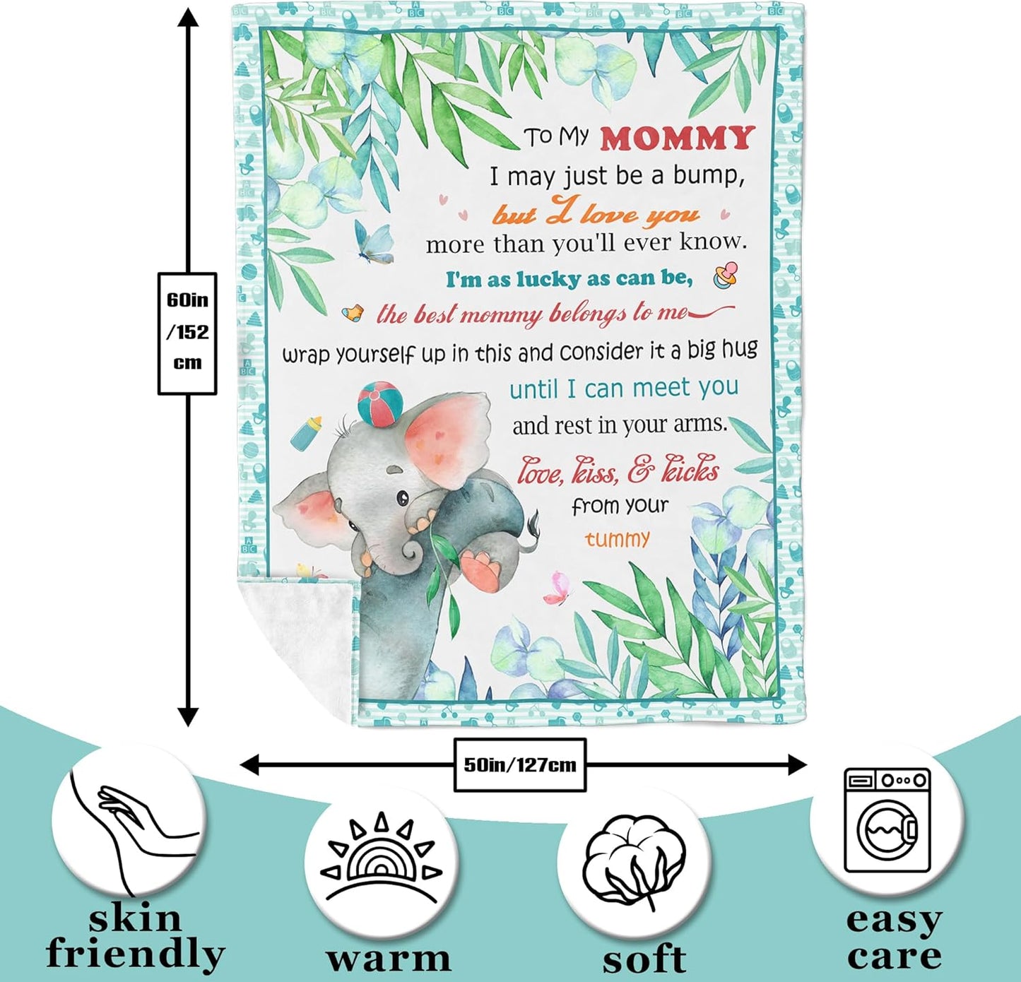 Letter Blanket Mom Gifts