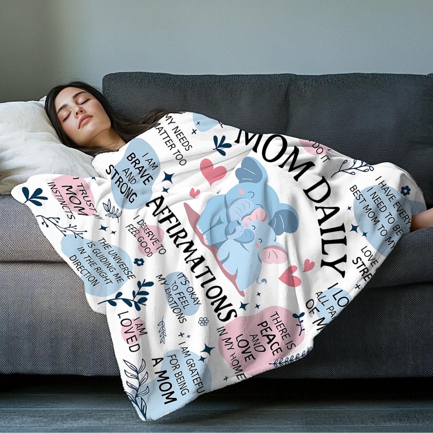 Mom Daily Affirmation Blanket Gifts for Moms