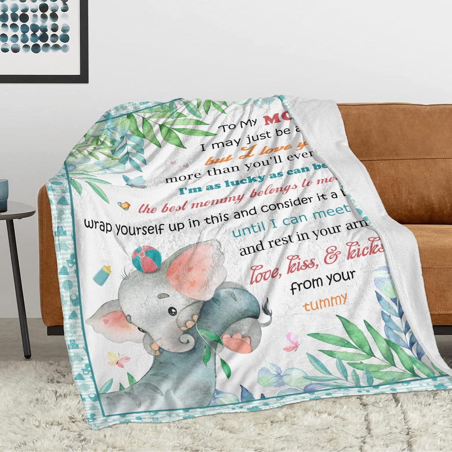 Letter Blanket Mom Gifts