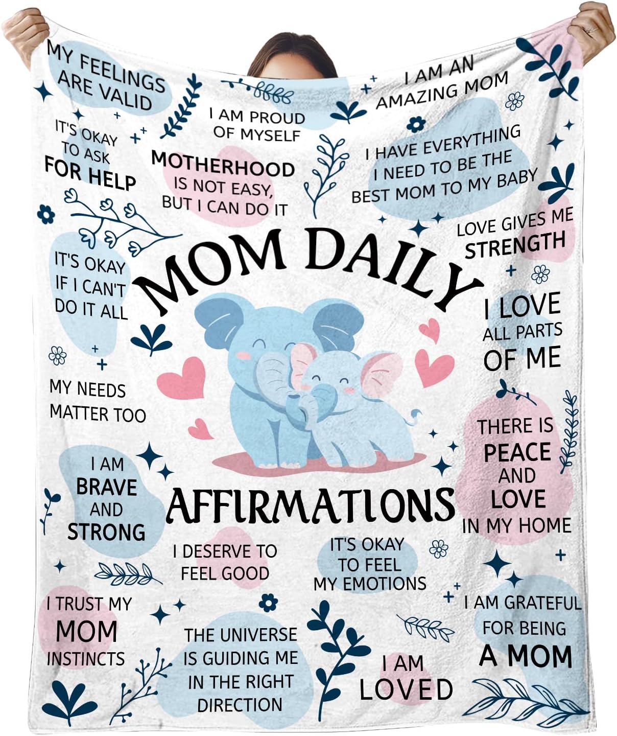 Mom Daily Affirmation Blanket Gifts for Moms