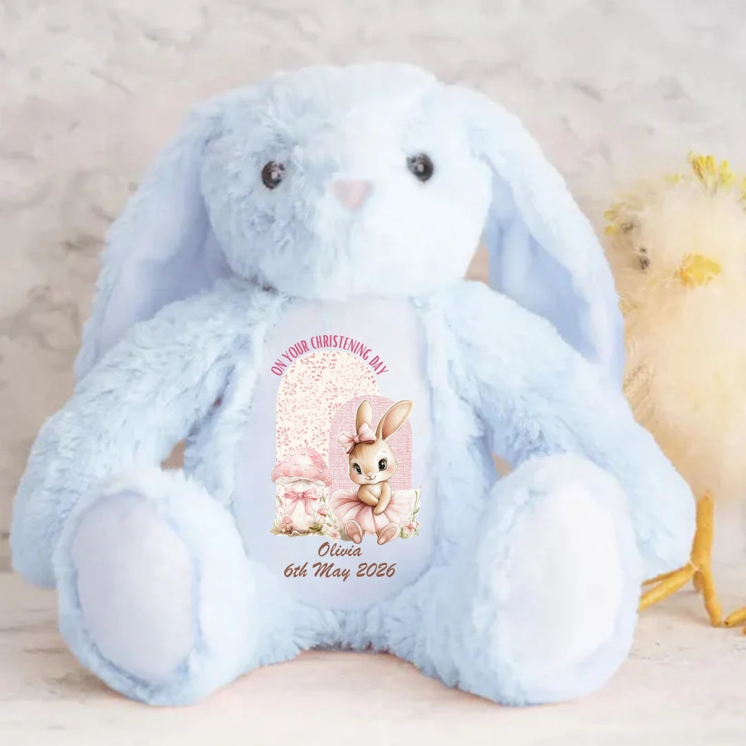 On Your Christening Day Stuffed Bunny