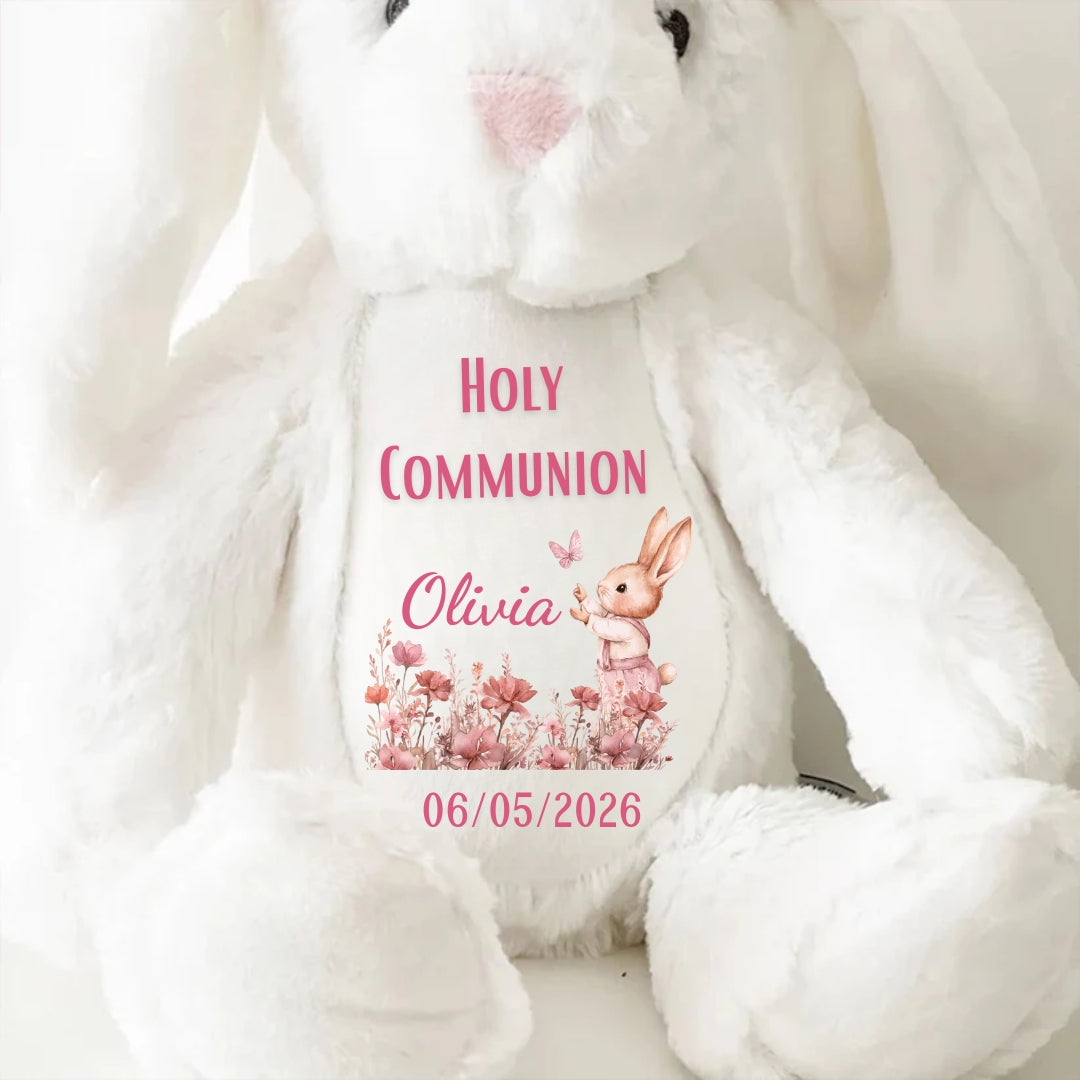 Holy Communion Personalized Stuffed Bunny